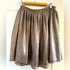 Corey Lynn Calter Anthropologie - pleated silver / pewter skirt - Medium